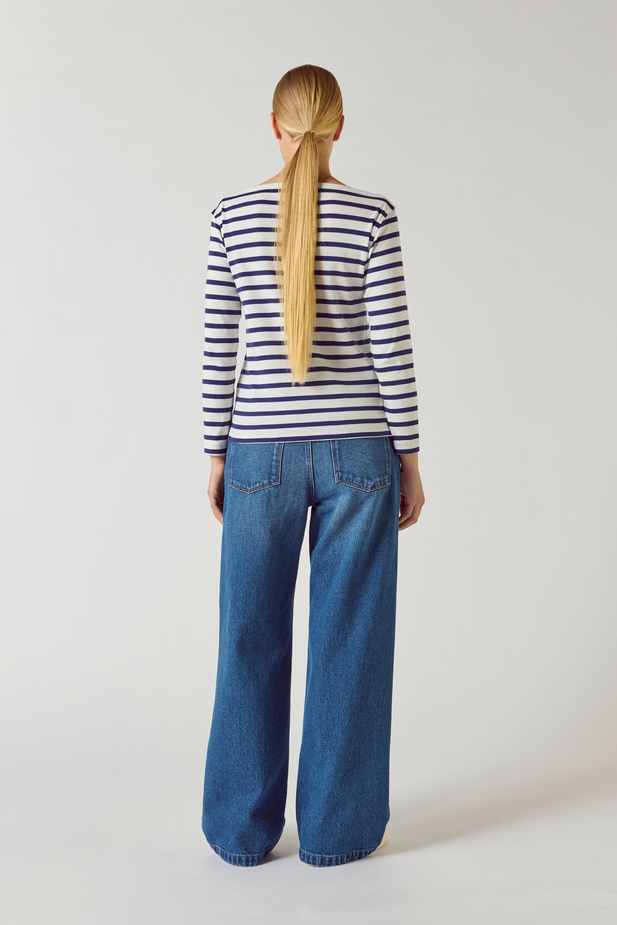 Tee-Shirt Katy - Blanc/Bleu - Coton - Femme vue 2