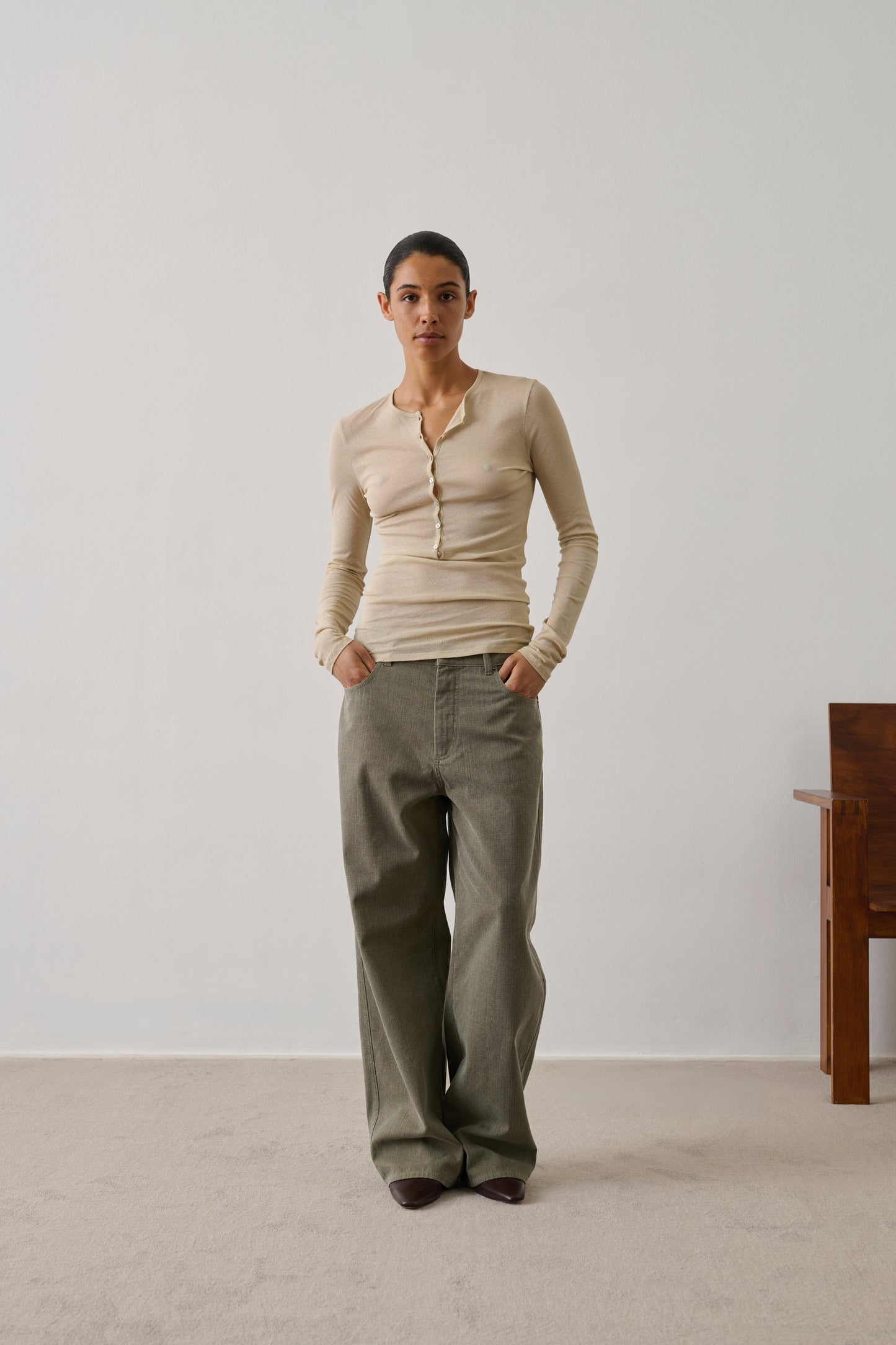 Pantalon Hunter - Kaki - Coton - Femme