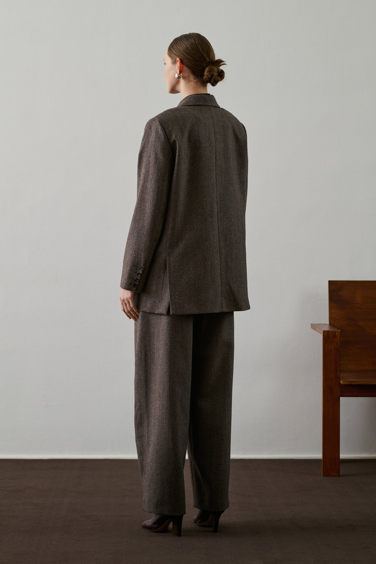 Veste Dune - Marron/Écru - Laine - Femme vue 2