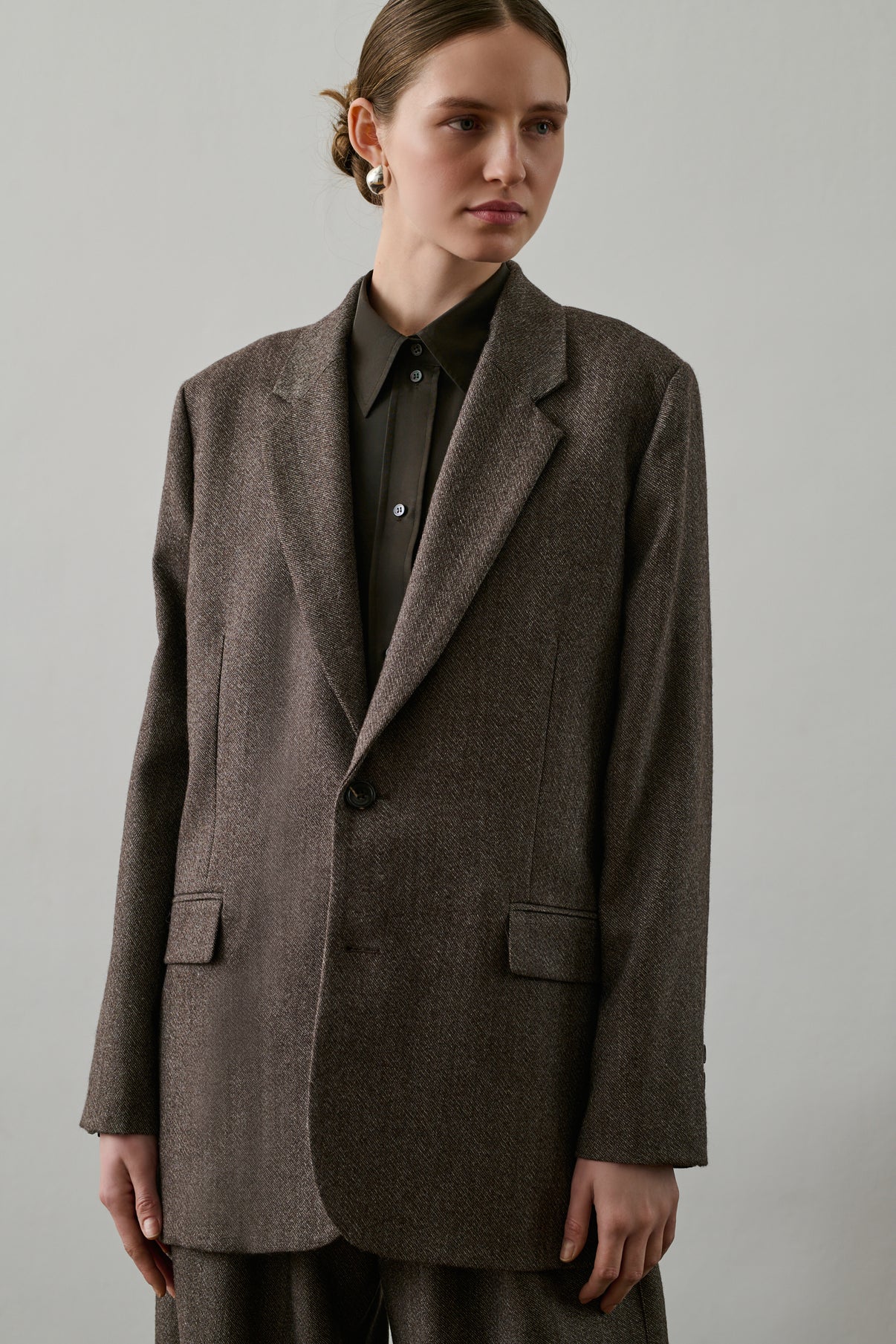 Veste Dune - Marron/Écru - Laine - Femme vue 3