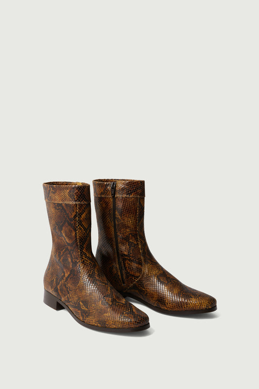 Bottines Écaille - Python - Cuir - Femme