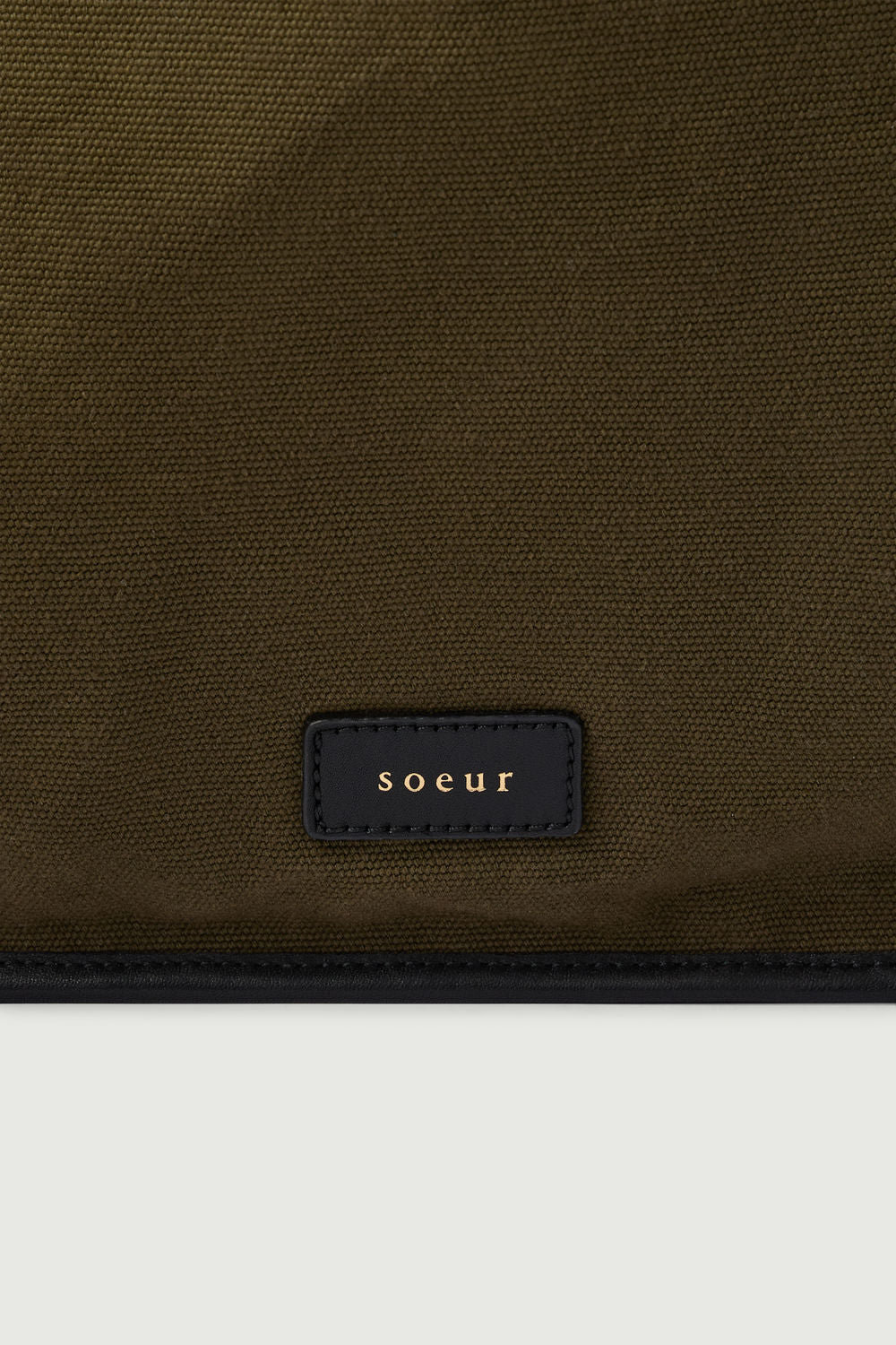 Sac Darlington - Kaki/Noir - Coton - Femme