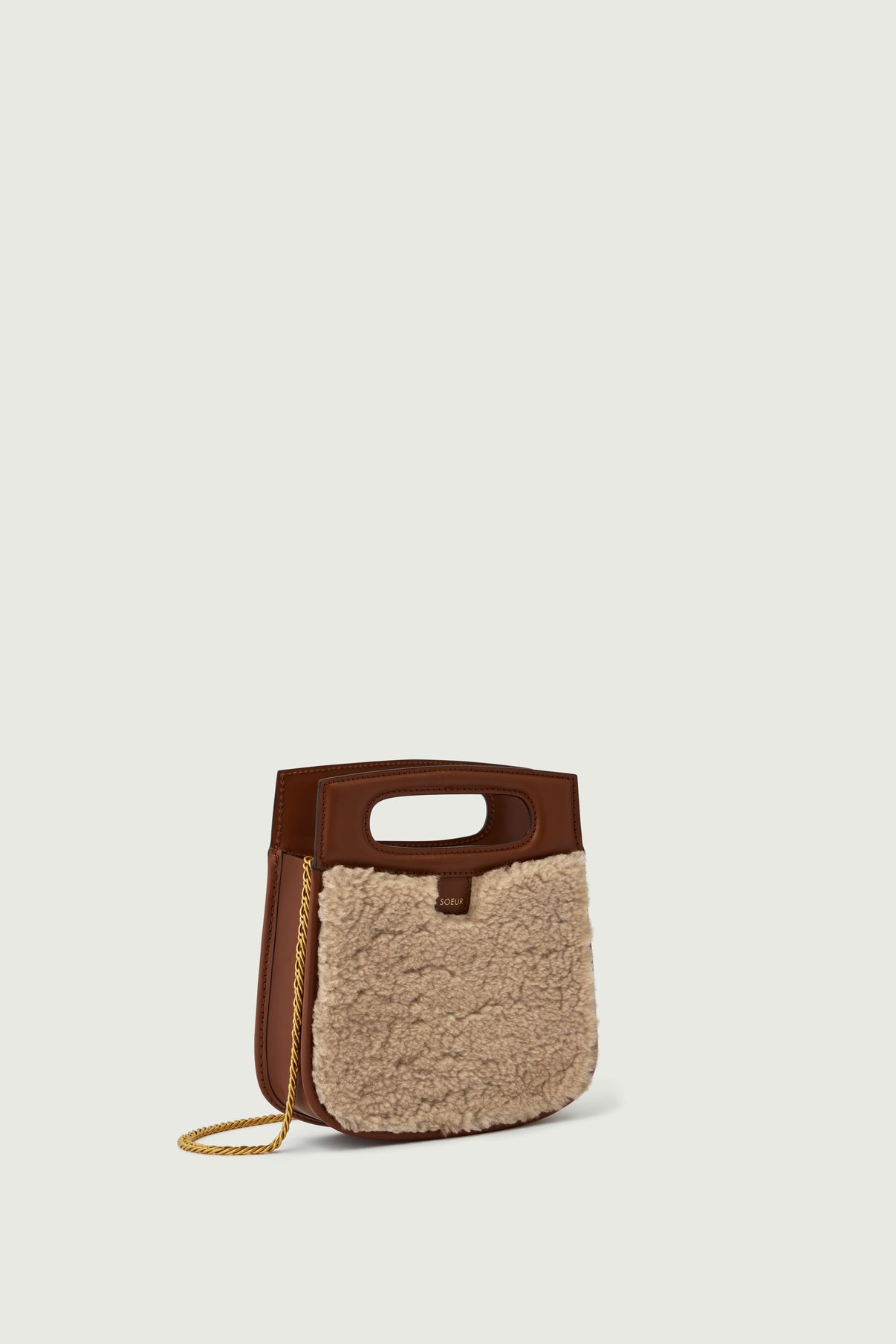 Sac Cheri Mini - Sable/Noisette - Cuir - Femme vue 3